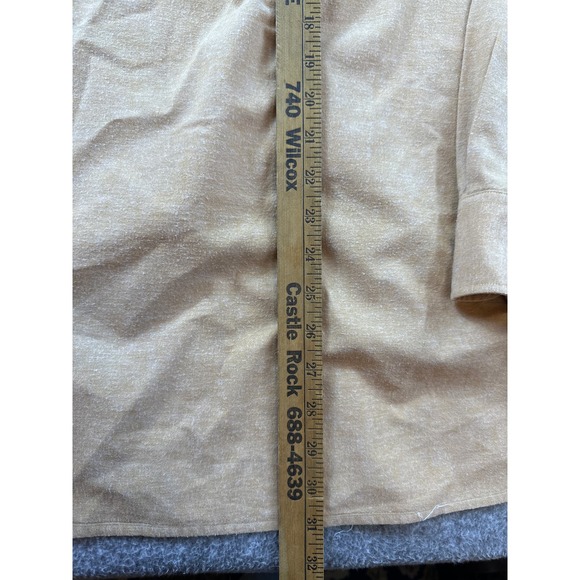 Mens 2XL Proper Cloth 100% Cotton Buttn Down Long Sleeve Shirt Yellow Super Soft - Picture 7 of 7